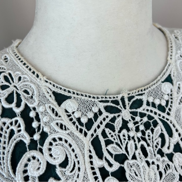 VINTAGE 80s Scott McClintock emerald holiday DRESS - Picture 2 of 12